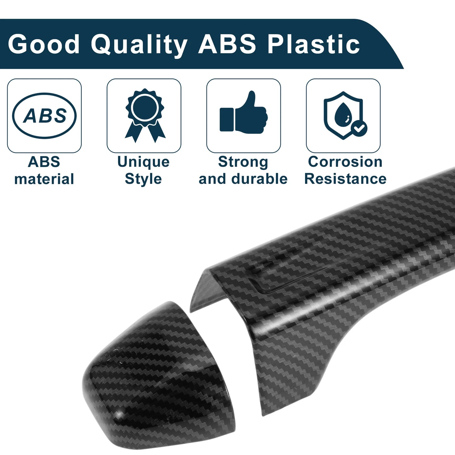 Door Handle Cover Trim for Jeep Wrangler JL (2018-2022) - Black Tailgate Cover