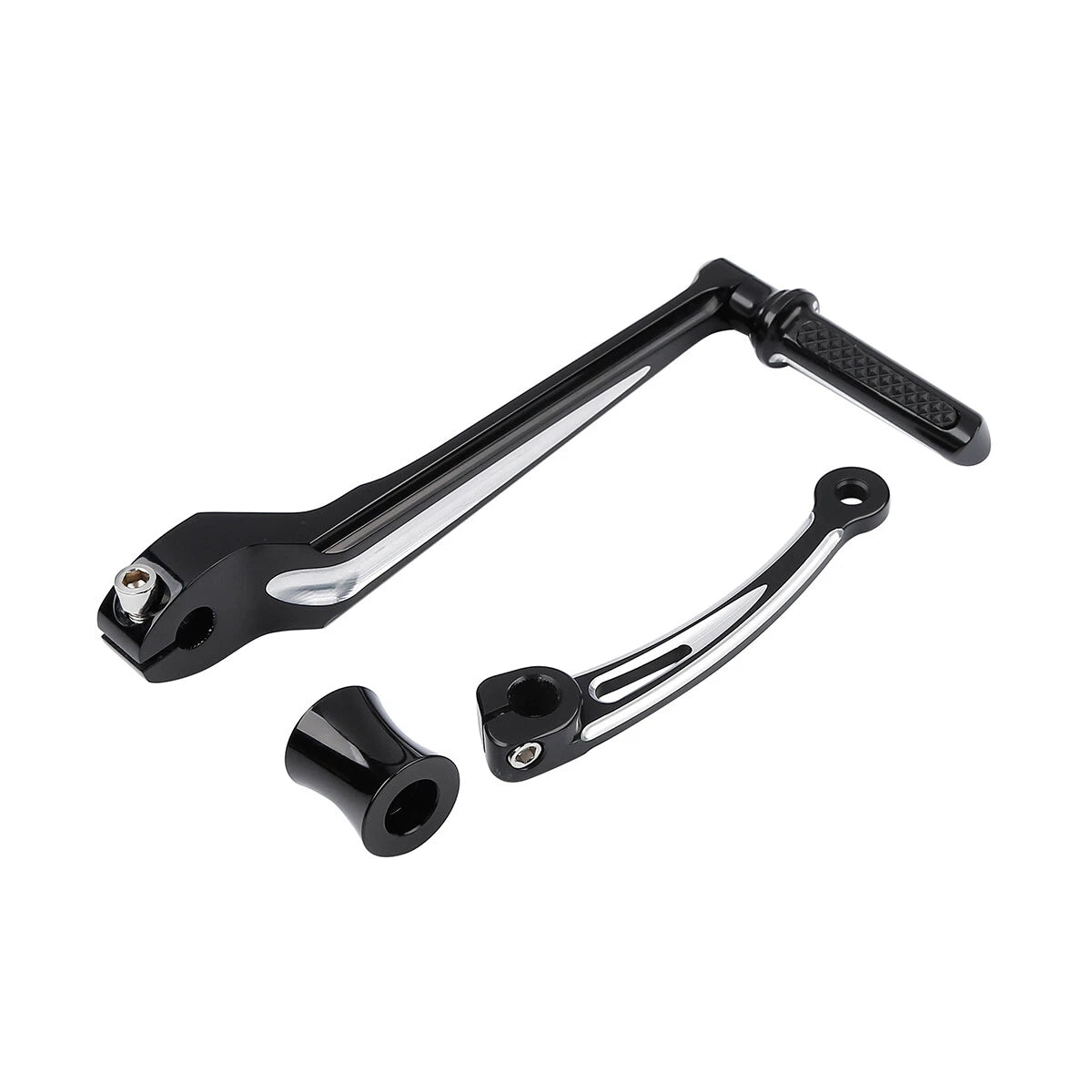Black CNC Shifter Lever Set for Harley Street Glide, Softail (1986-2023)