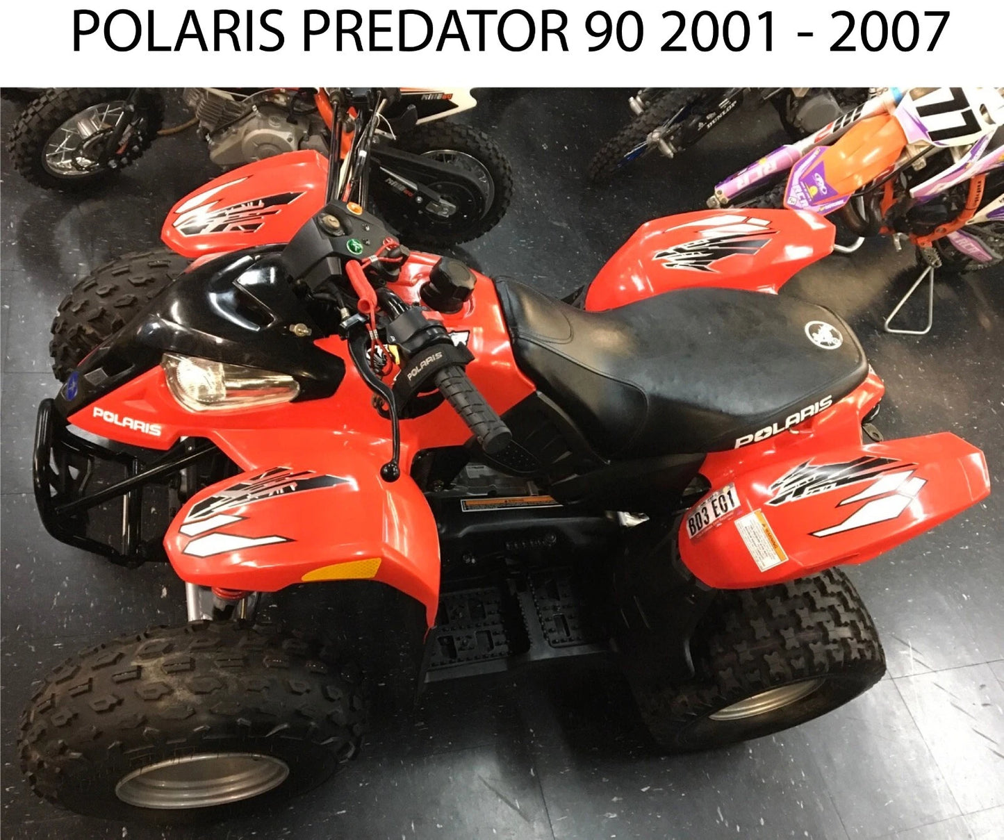 Custom Sticker Kit for Polaris Predator 90 ATV Decals (2001-2007)