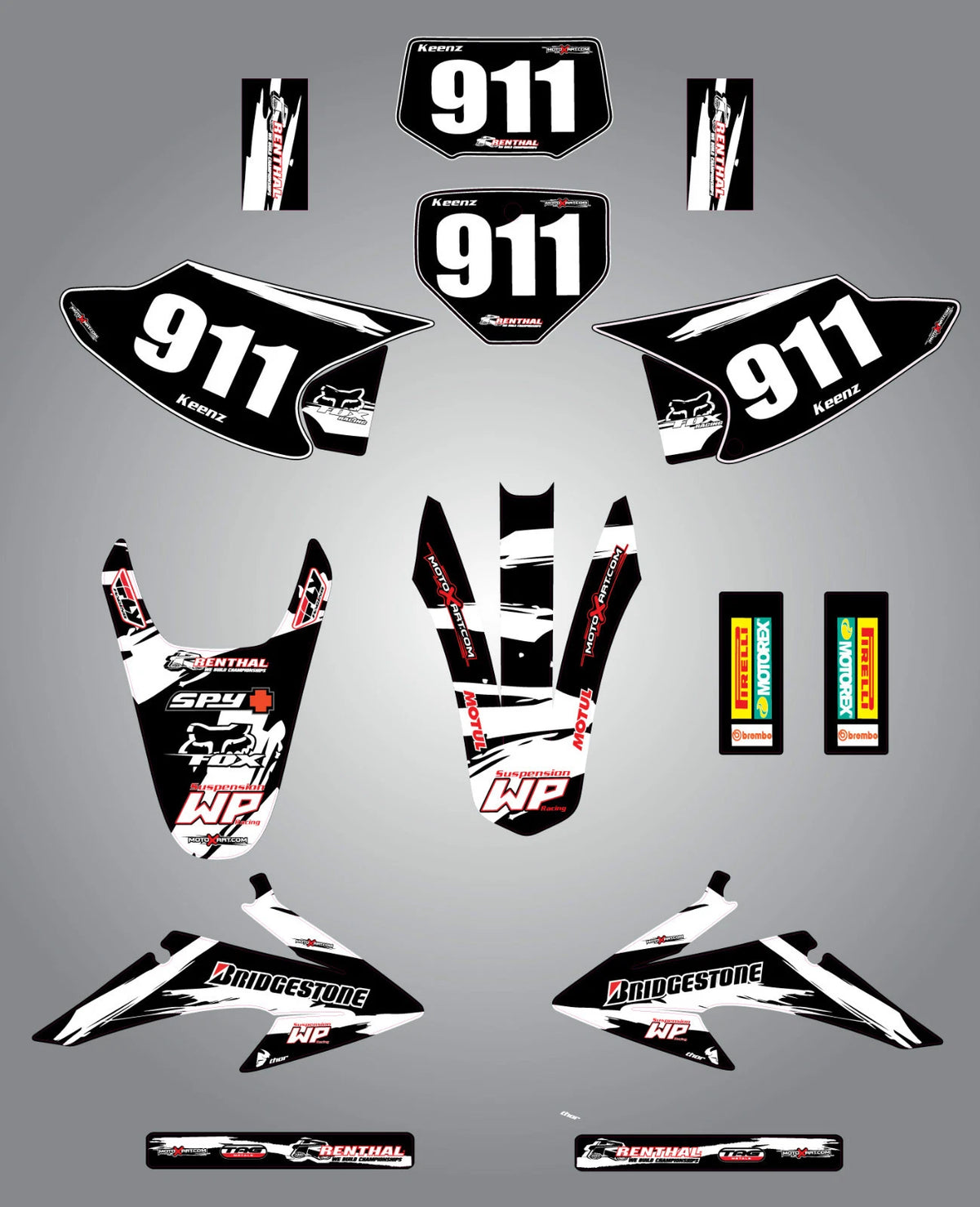 Custom Graphics Kit for Honda CRF 150 F (2008-2015) Safari Style Decals