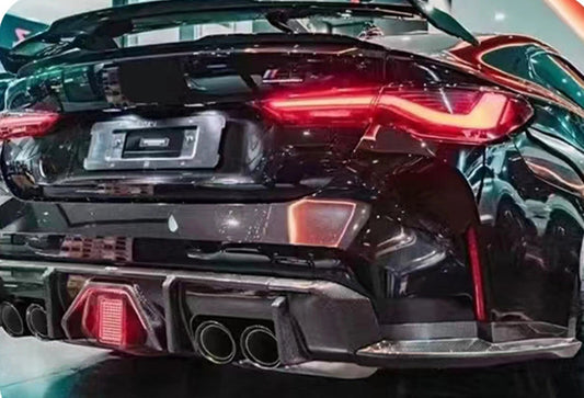 1x Rear Bumper Diffuser Lip with LED Light for BMW M3 M4 G80 G82 (2021-2025)