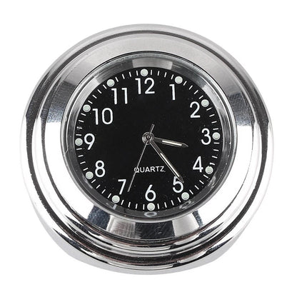 1x 7/8" Digital Clock Time Gauge for Motorcycle Handlebar - Silver