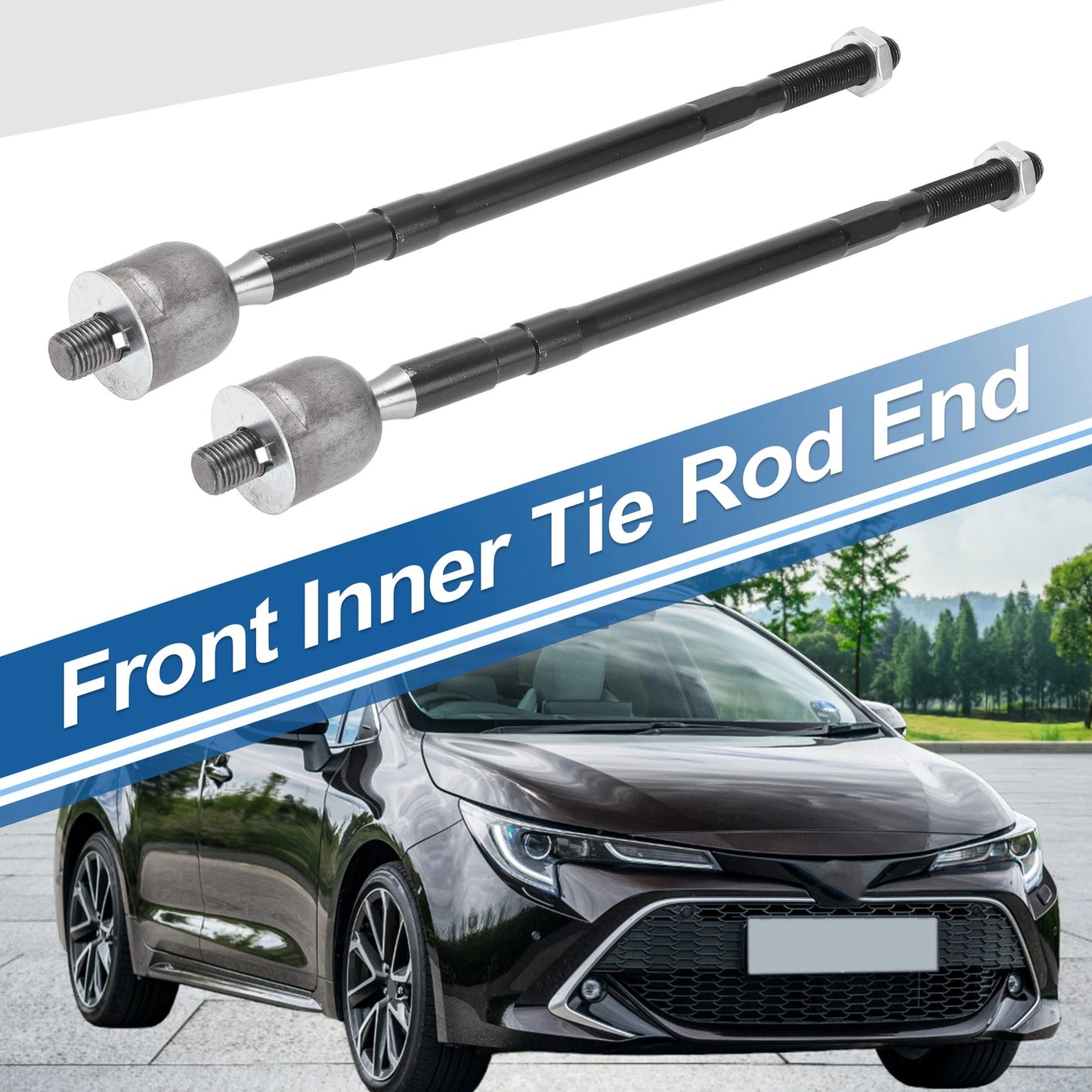 2 x Front Inner Tie Rod End Links for Toyota RAV4/Corolla/Prizm