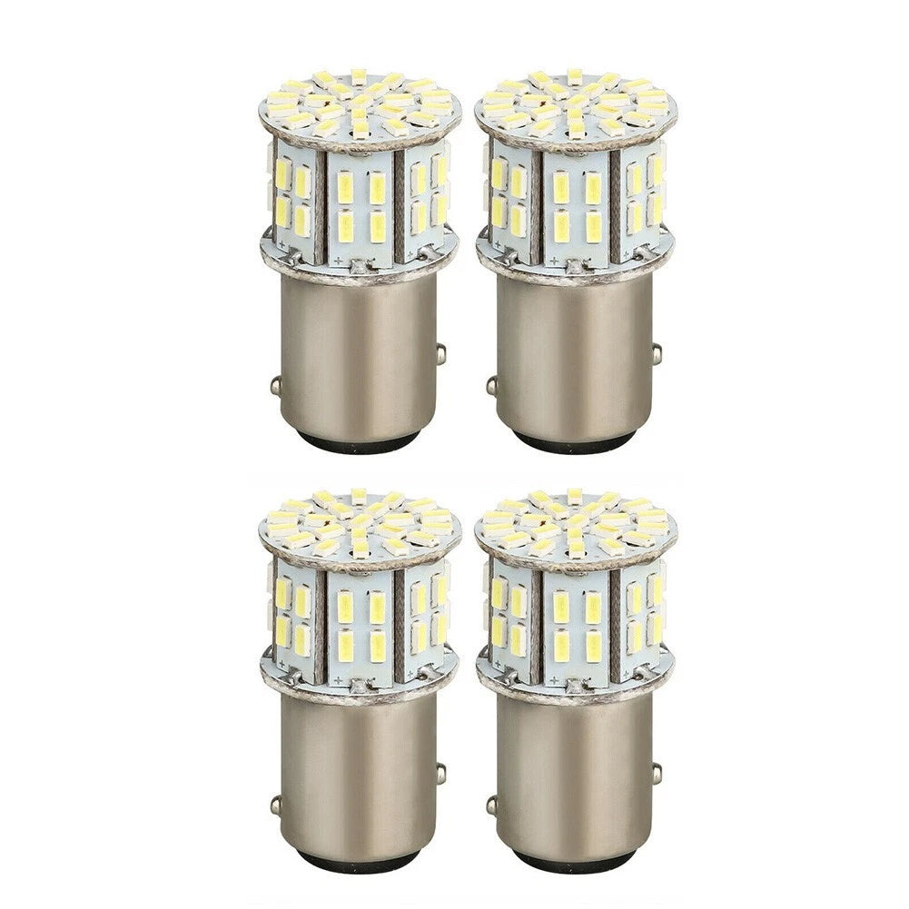 1157 BAY15D 4pcs 50SMD LED Tail Stop Light Bulbs 6000K Pure White for Vehicles