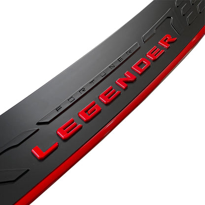 Red Rear Bumper Step Door Scuff Plate for Toyota Fortuner (2015-2022)