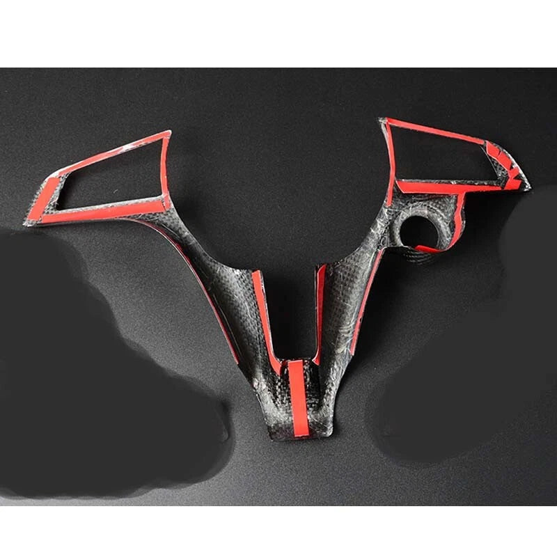 Carbon Fiber Steering Wheel Cover Trim for Alfa Romeo Giulia 2017-2019