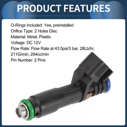 Fuel Injector 8 x for FORD F-150 V8 5.4L (2005-2006) Black