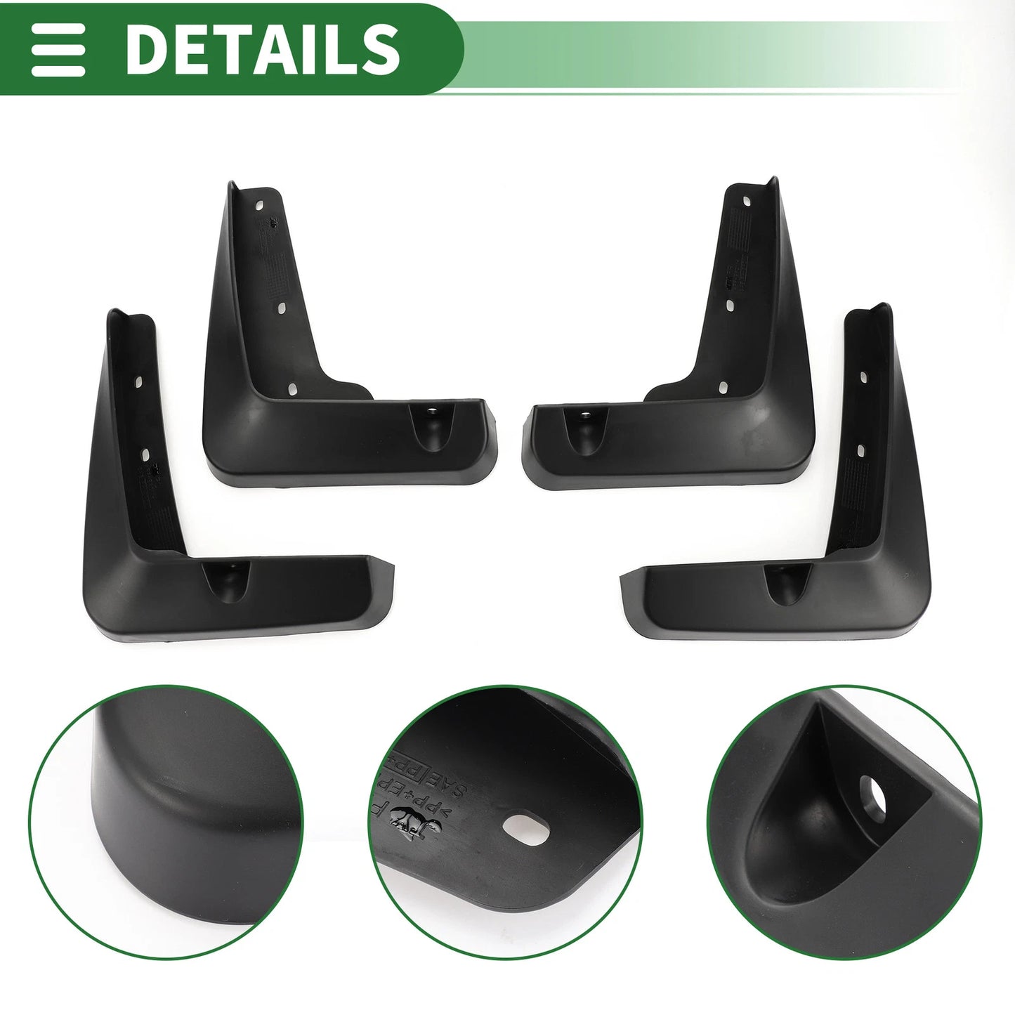 Mud Flap Splash Guards 1 Set for Lexus ES350 Sedan (2013-2018)
