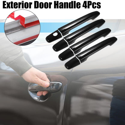 4 x Black Exterior Door Handle Covers for Mitsubishi