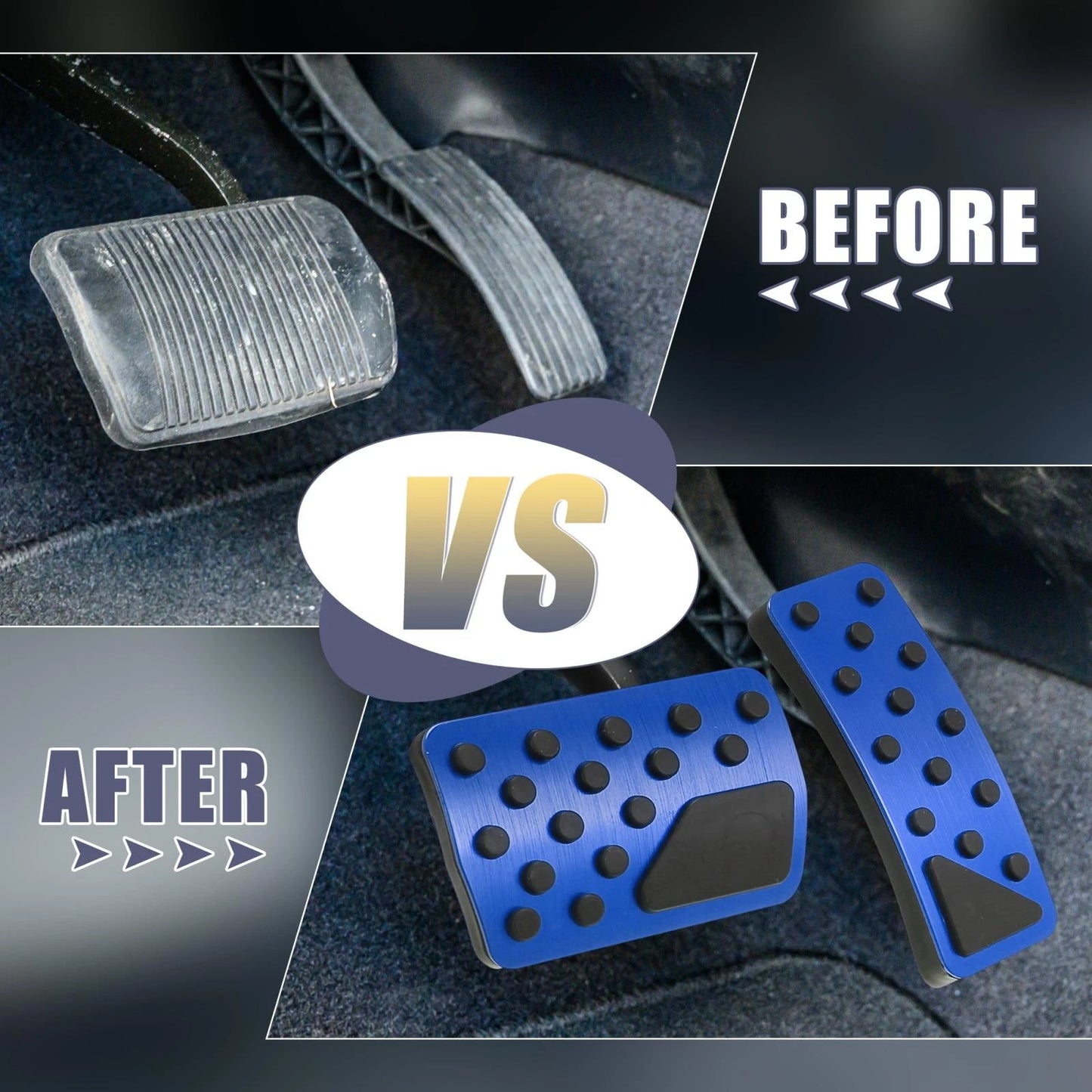 Brake Pedal Pad & Gas Accelerator Cover Blue for Jeep (2011-2021)