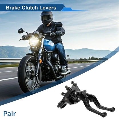 Levers / Adjustable Short / Solid Black Brake Clutch Levers for Honda