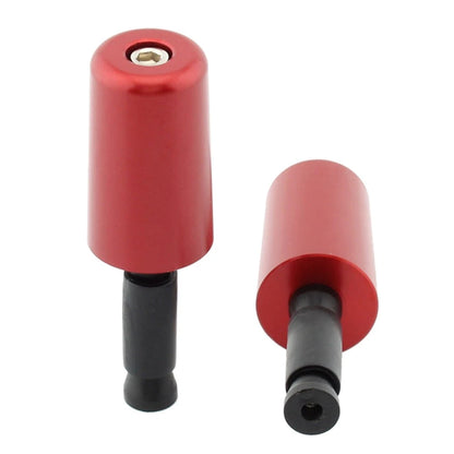 Universal Motorcycle 2in Handlebar Hand Grips & End Caps for Red (2023)
