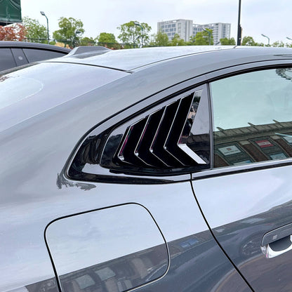 Gloss Black Rear Side Window Louvers for BMW 4 Series G26 (2020-2024)