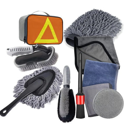 10Pcs Car Cleaning Tool Kit for Car Wash & Detailing Brushes