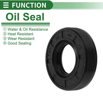 Oil Seal 20x40x10mm NBR Rubber Black for MakeModel