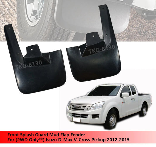 2 x Front Splash Guards for Isuzu D-Max (2012-2015)