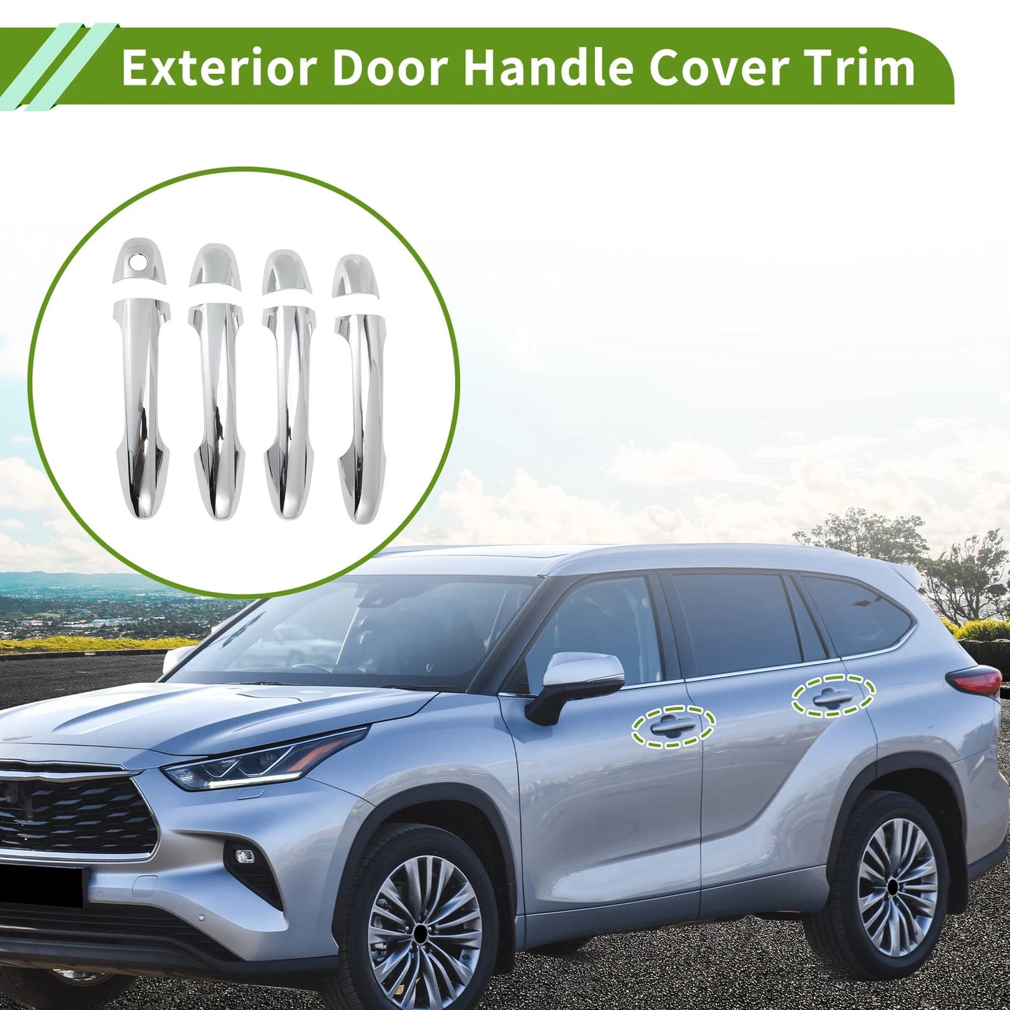 Exterior Door Handle Cover Trim for Toyota Highlander (2015-2019)