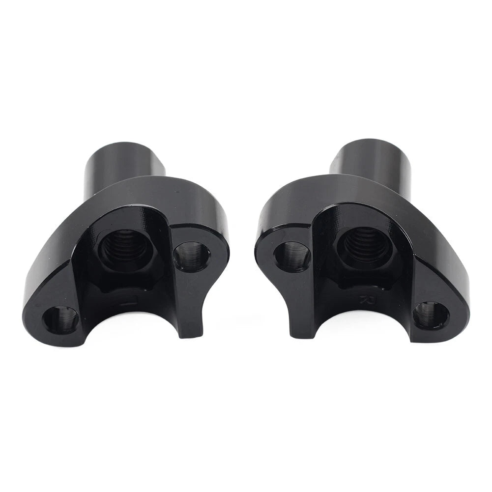 2" Straight Handlebar Risers Black for Harley Dyna Sportster Softail
