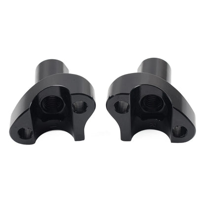 2" Straight Handlebar Risers Black for Harley Dyna Sportster Softail
