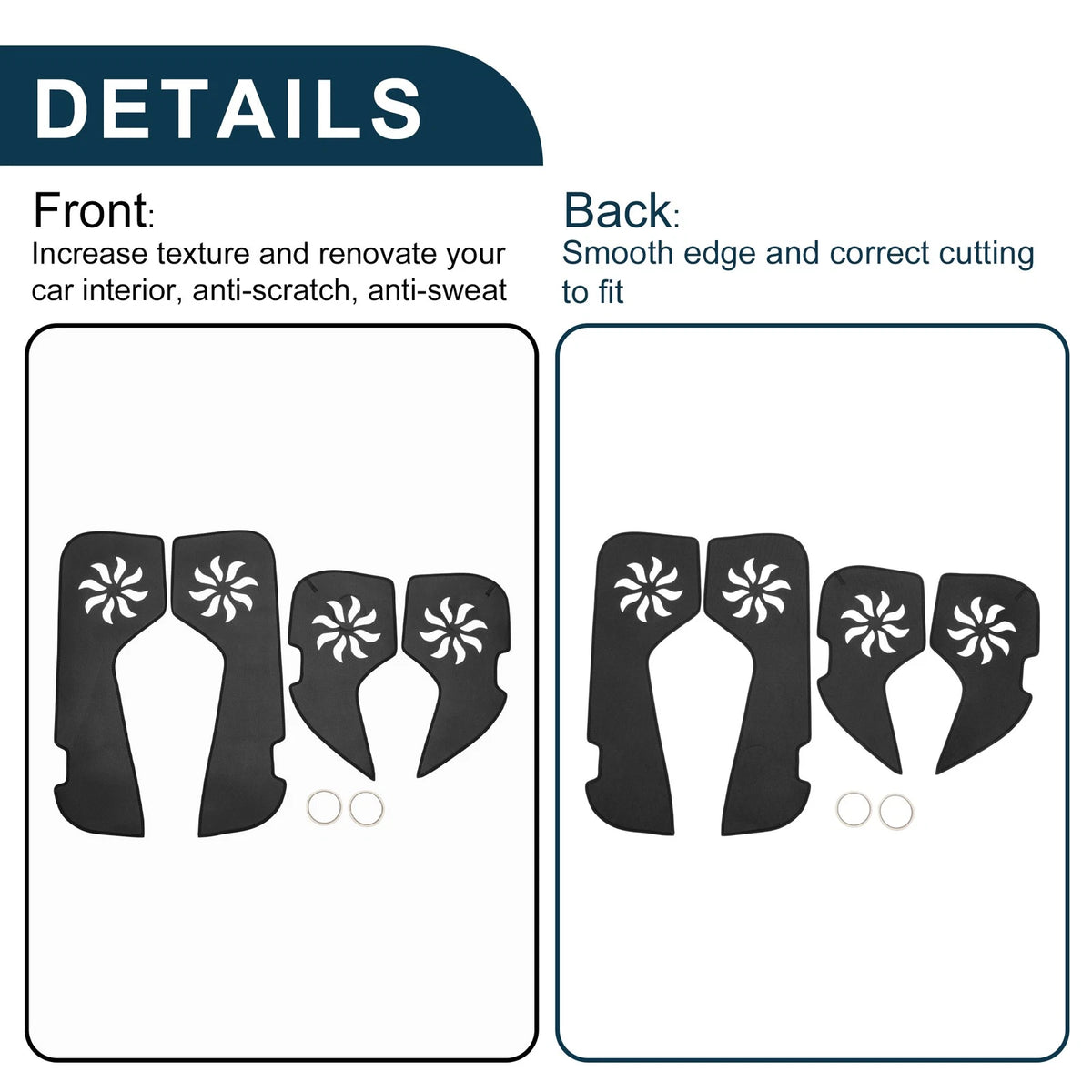 Leather Anti Kick Pad Sticker for Porsche Macan (2016 - 2024) 1 Set