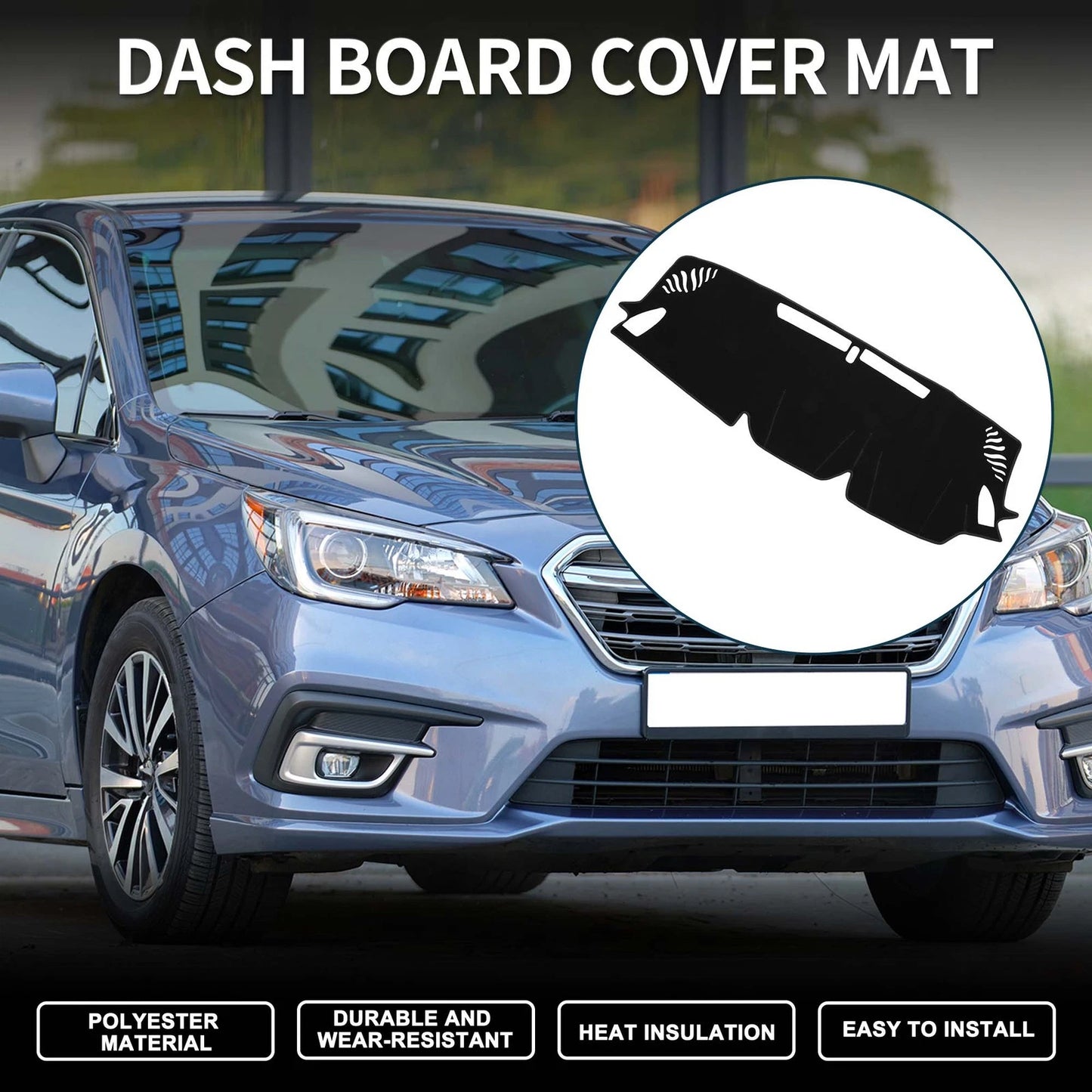 Dashboard Cover Mat for Subaru Levorg VN Series (2014-2023) Black