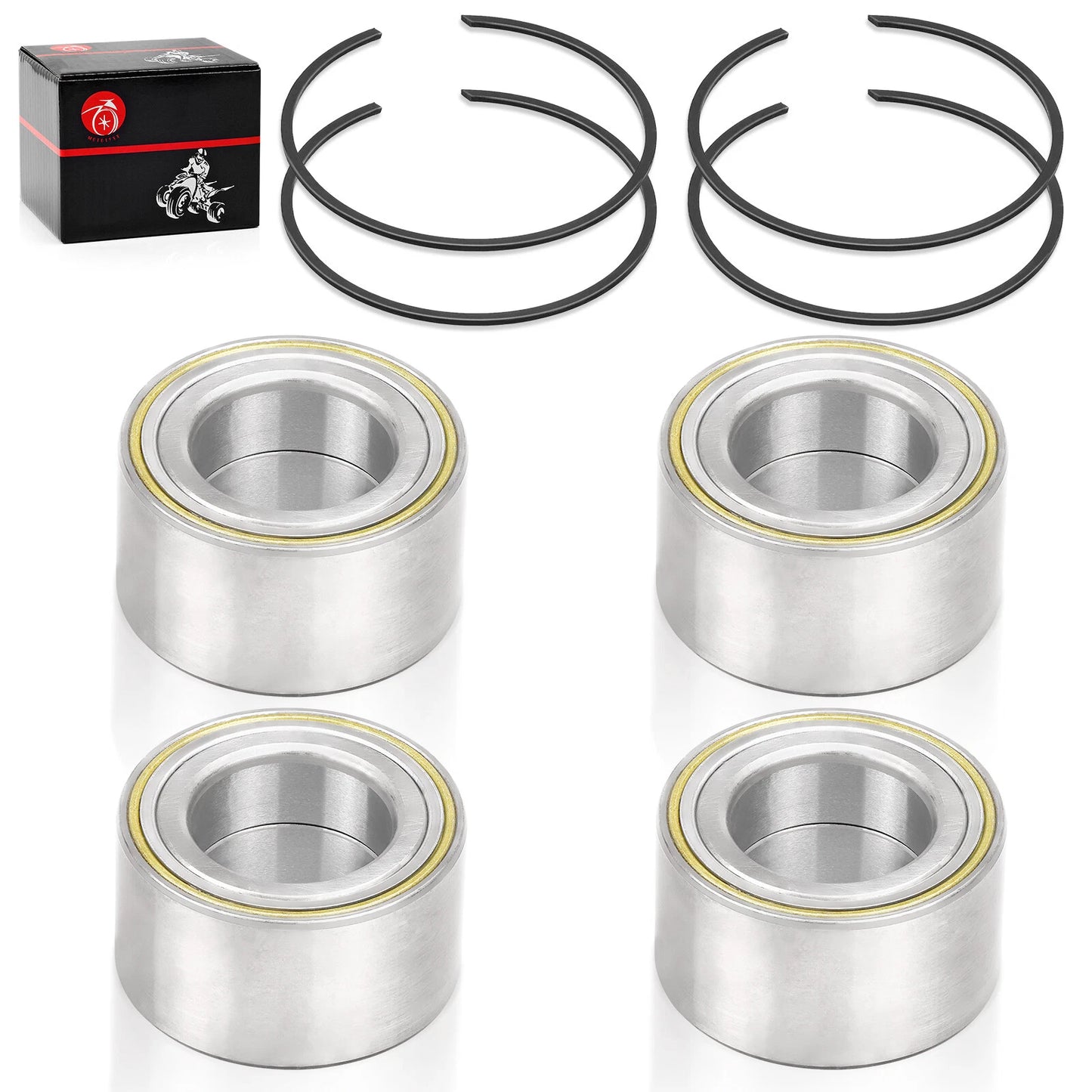 4 x Front & Rear Wheel Bearing & Circlip for Can-Am Maverick X3 MAX (2017–2023)