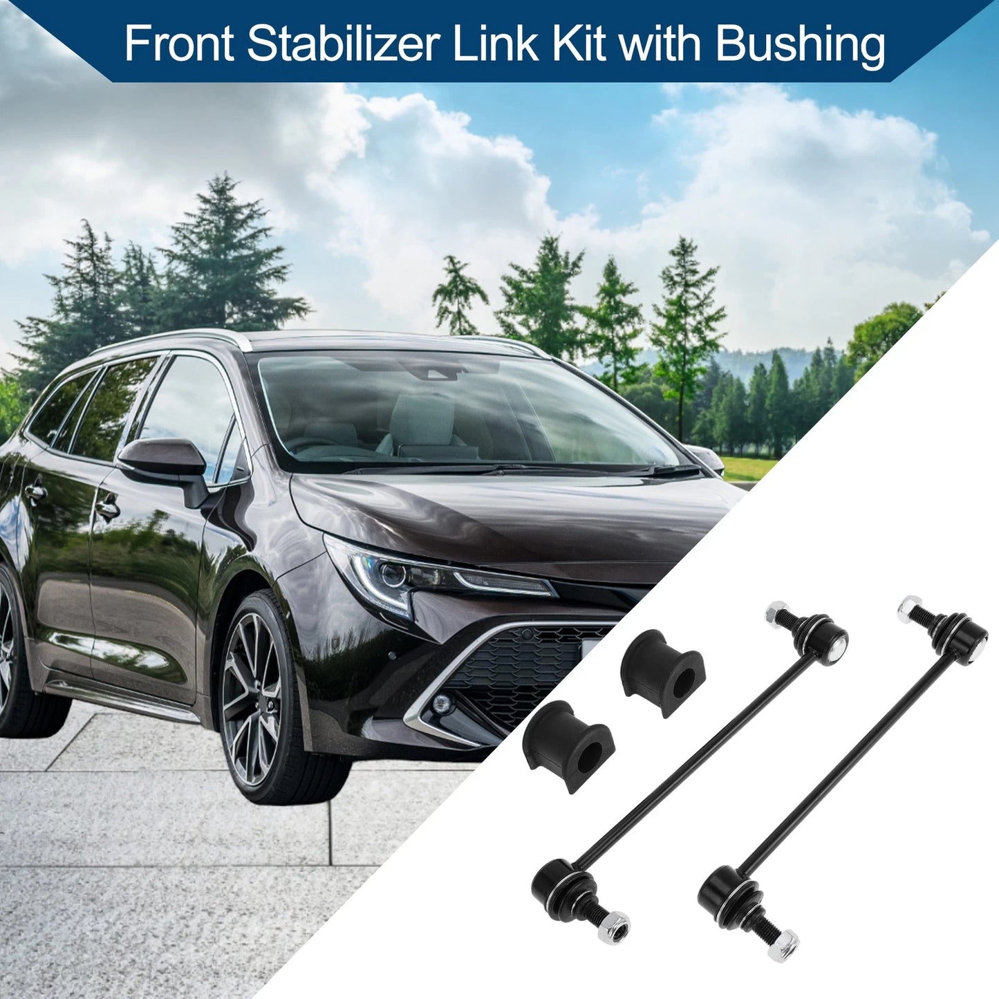 Front Stabilizer Bar Links with 2 x Bushings for Toyota Camry (2007-2011)