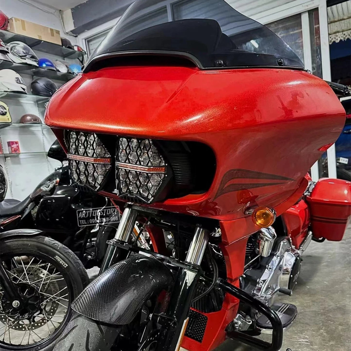 Dual LED Headlight Kit for Harley Road Glide (2015-2023)