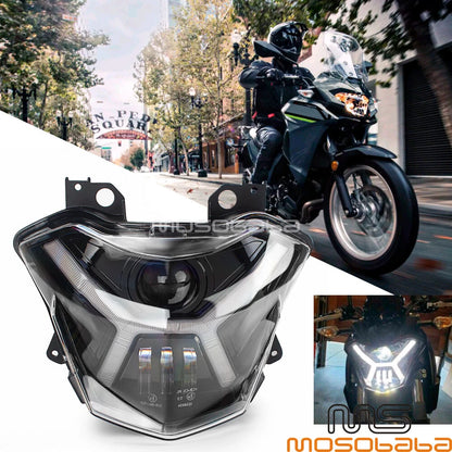 LED Headlight Kit for Kawasaki Z650, ZR650, Versys-X 300, KLE300 (2017-2021)