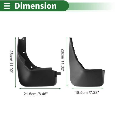 Mud Flaps Splash Guards for Ford Fiesta 2015-2016 ( Mount Accessories)