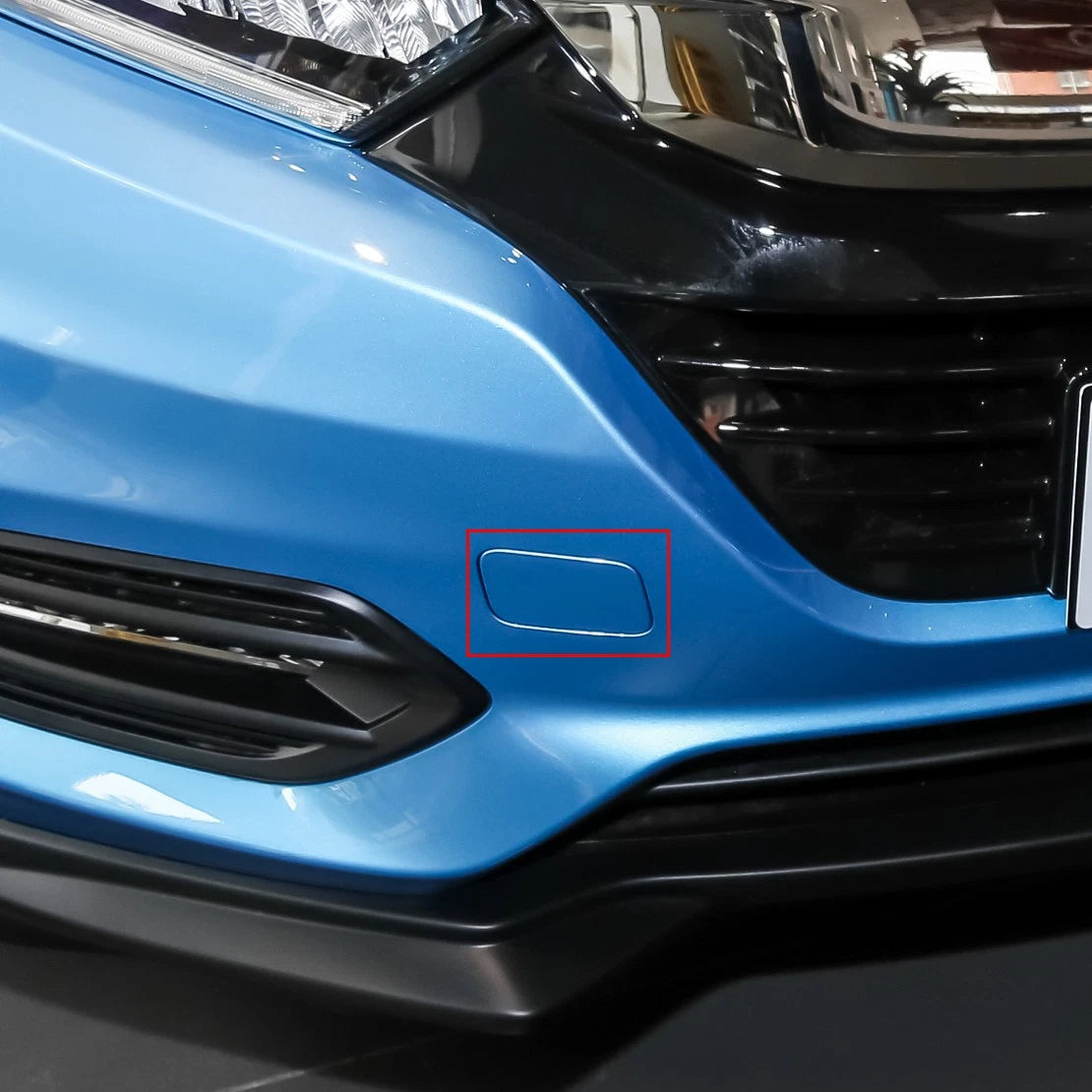 Blue Front Bumper Tow Hook Eye Cover for Honda HR-V (2019-2021)