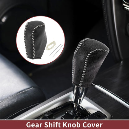 1 Pc Beige Faux Leather Gear Shift Knob Cover for Toyota Corolla (2014–2018)
