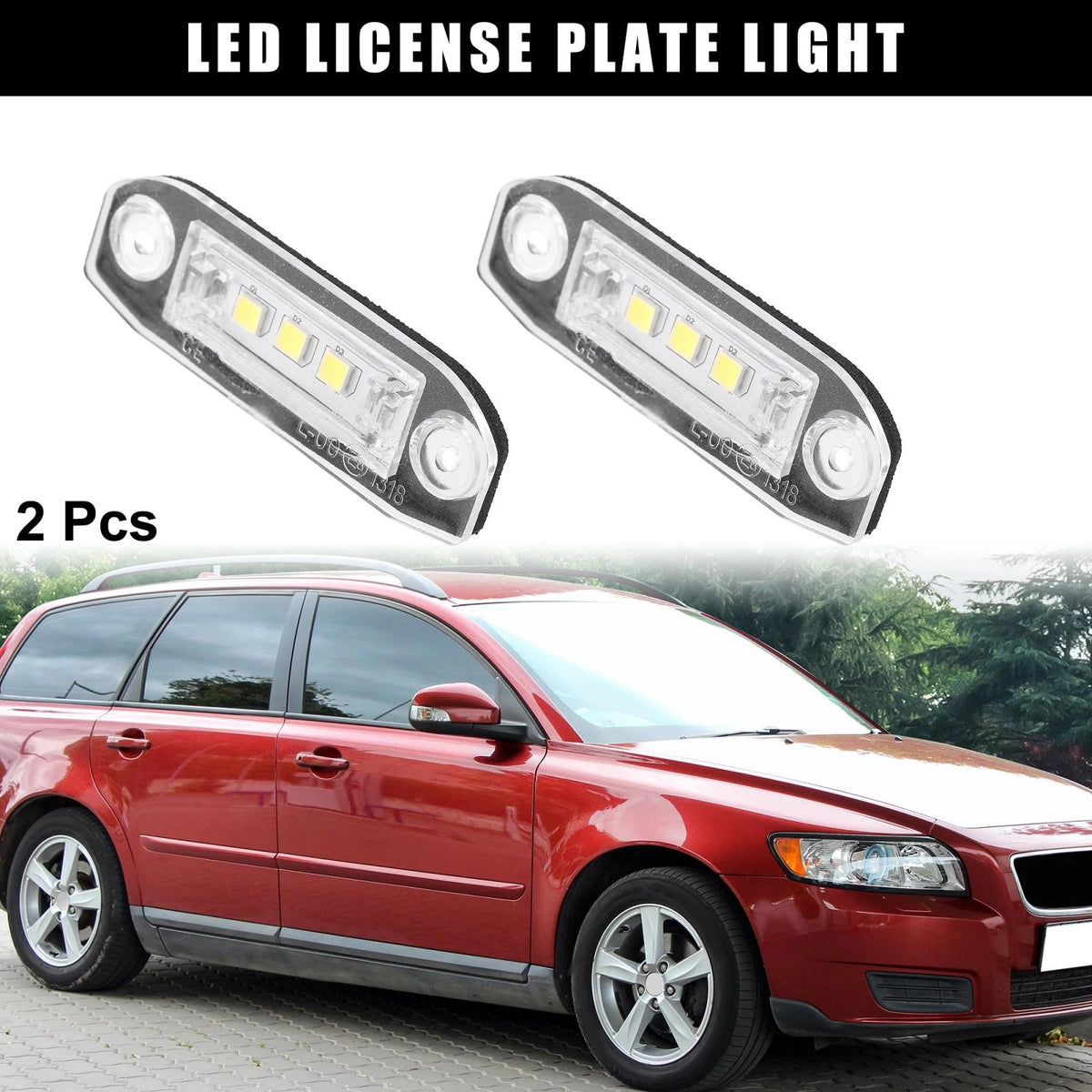 LED License Plate Lights for Volvo S80 XC90 S40 V60 XC60 S60 V70
