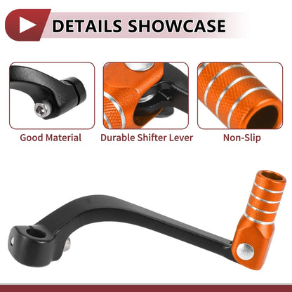 Folding Motorcycle Gear Shifter Lever for Honda CRF110F (2013-2018) Black/Orange