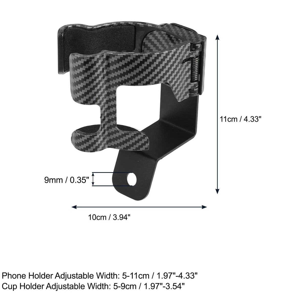 Mobile Phone Cup Mount Holder for Suzuki Jimny (2019-2021) Carbon Fiber