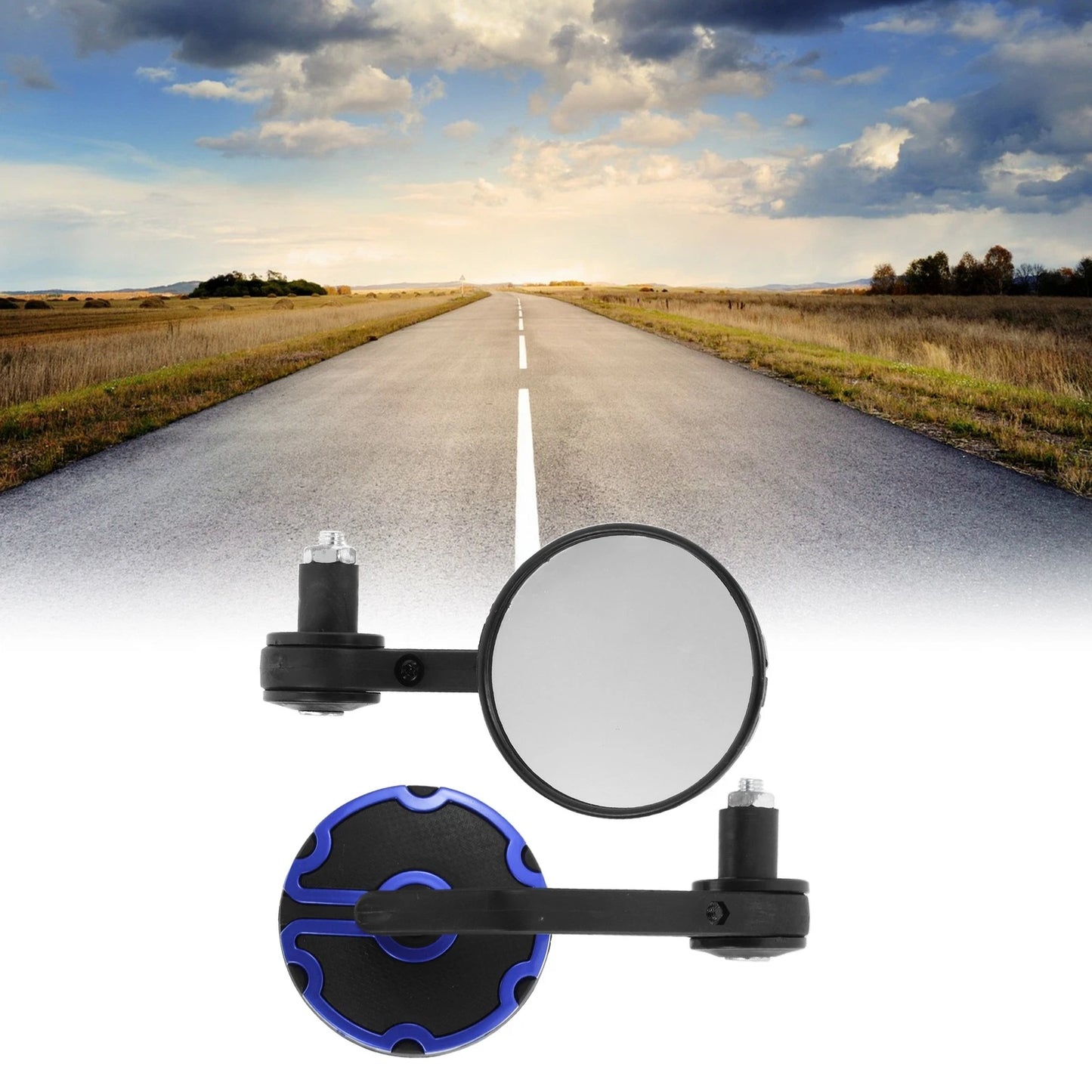 Rear View Mirrors Handlebar Mirrors Black Blue Aluminum Plastic for M8