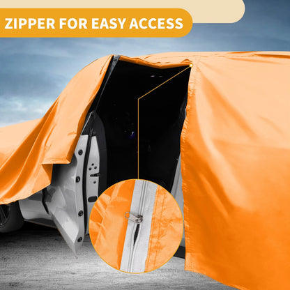 Waterproof All Weather Car Cover for Volvo S60 (Orange Cotton)