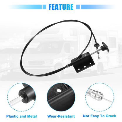 Hood Release Cable for Dodge D150 D250 W150 W250 Ramcharger (1990-1993)