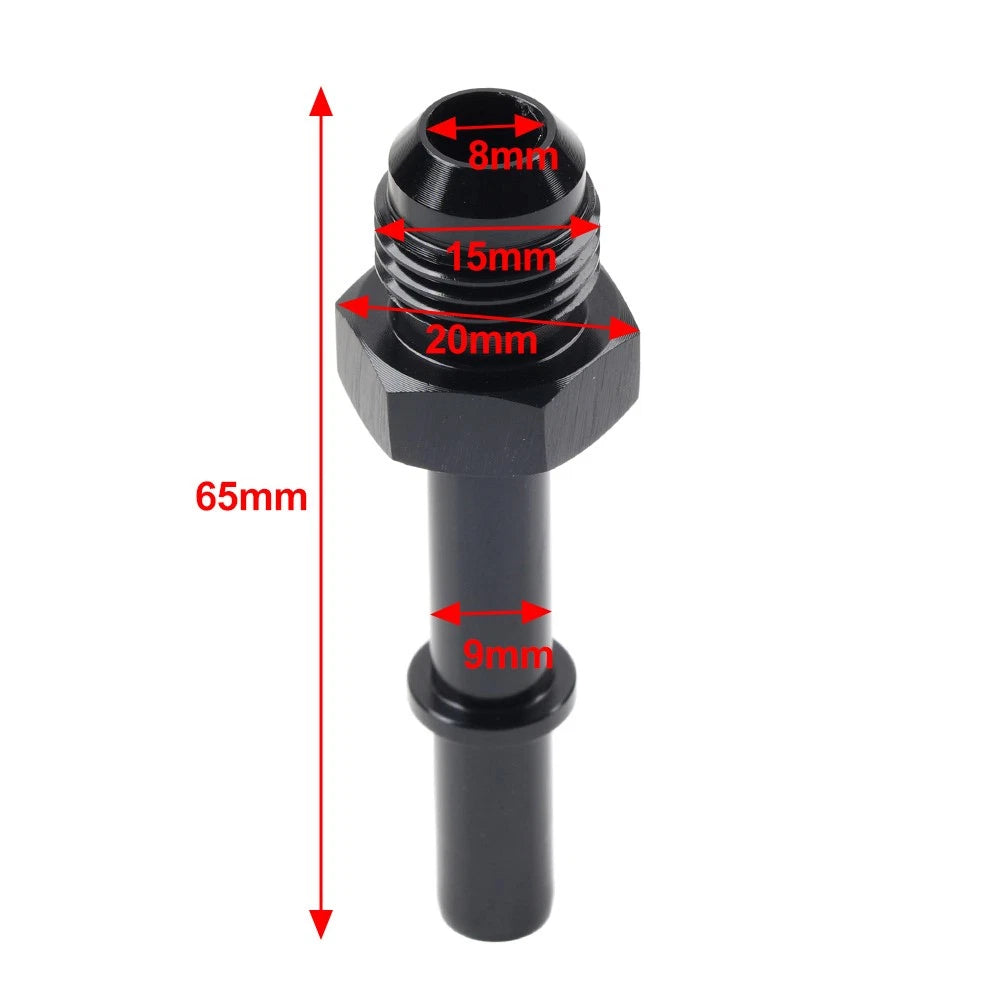 6AN Male to 3/8" Male SAE Quick-Disconnect EFI Fuel Rail Fitting for Make & Model
