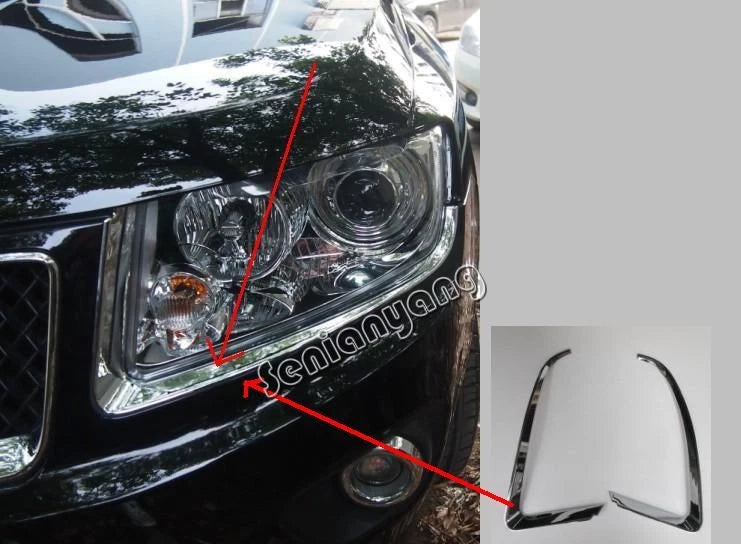 Chrome Headlight Cover Trim Eyebrow for JEEP Compass (2011-2016)