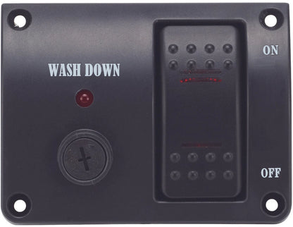 Deck Wash Rocker Switch Panel LED 12V for Marine Applications