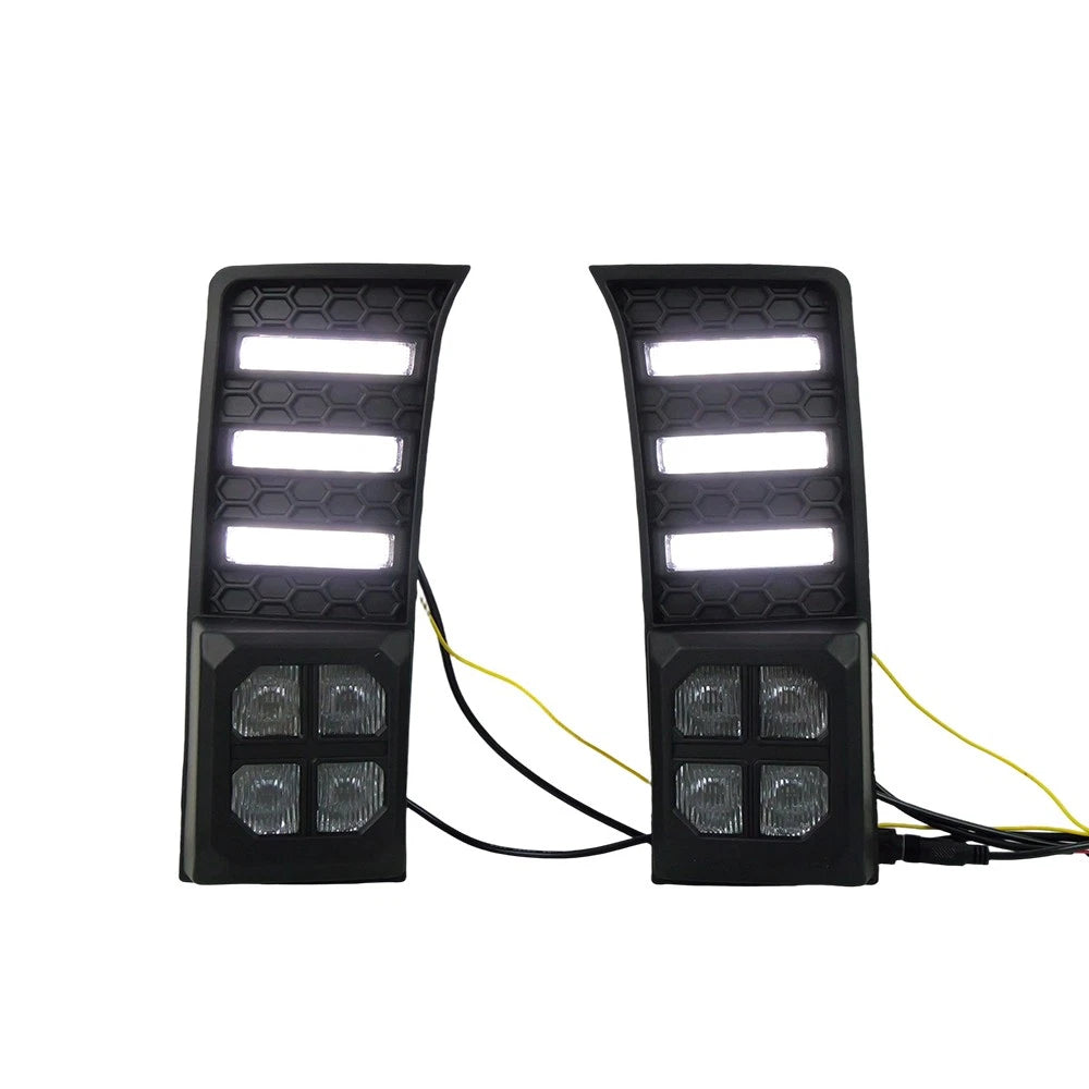 White LED 4-Eye DRL w Turn Signals for Toyota Tundra (2022–2023)