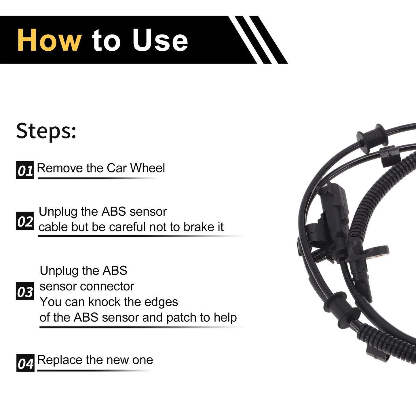 ABS Wheel Speed Sensor for Jeep Cherokee Left Front Right Front