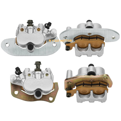 2x Front & Rear Brake Calipers w/pads for Yamaha Rhino 700 YXR700F (2008–2013)