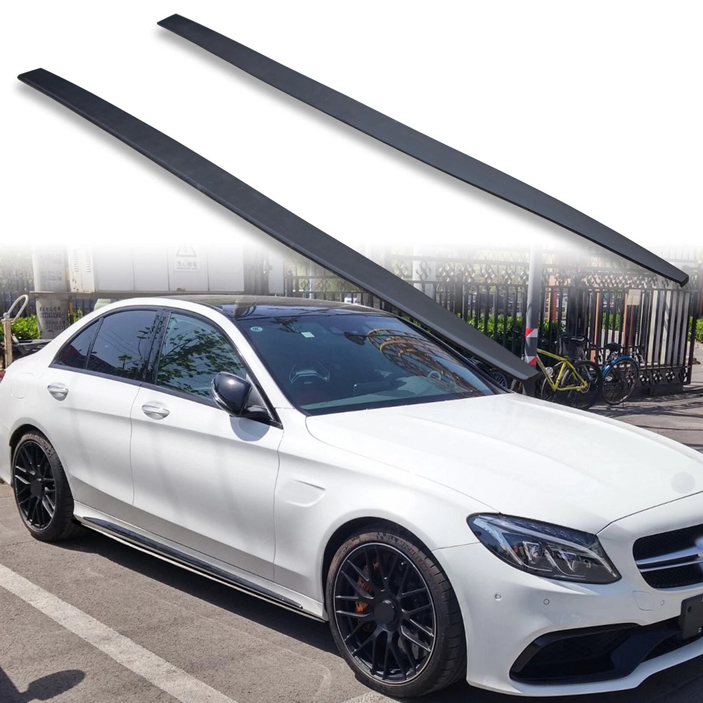 Side Skirt Extension for Mercedes Benz C205 W205 AMG-Line (2015-2020)