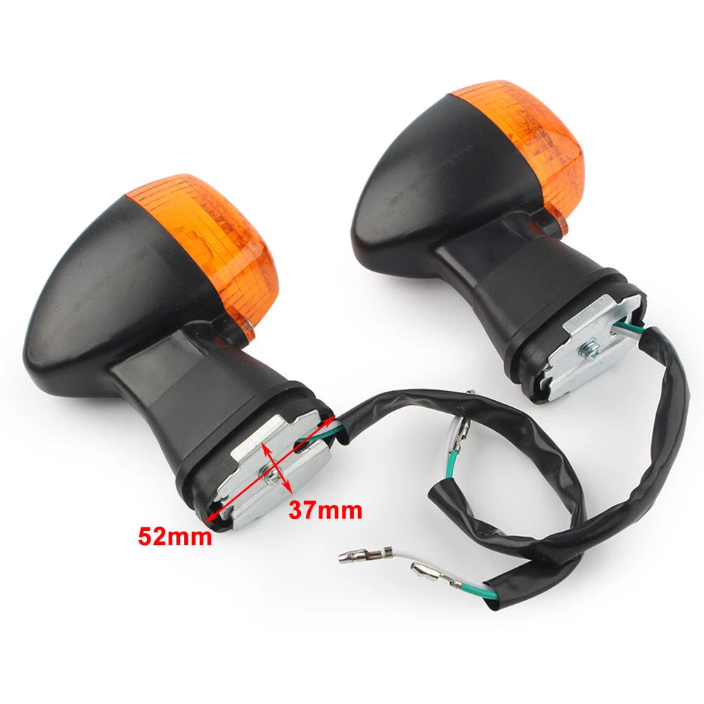 ABS Black Front Turn Signal Lights for Kawasaki ZX7R ZX9R ZX12R Ninja (1996-2006)