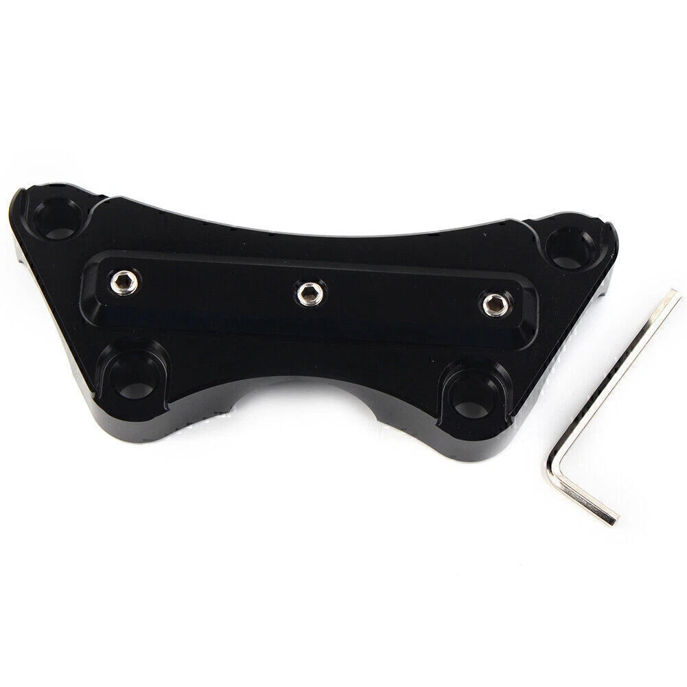 Black Top Handlebar Riser Clamp for Harley Touring Street Road King (2008-2023)