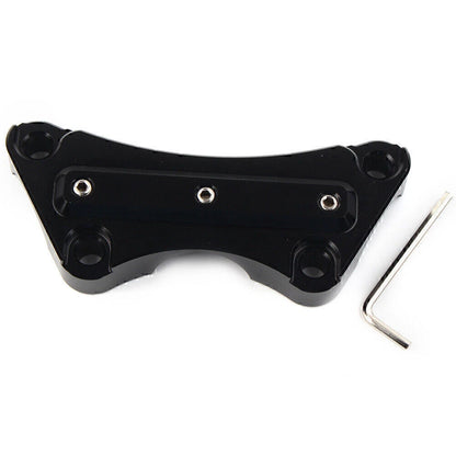 Black Top Handlebar Riser Clamp for Harley Touring Street Road King (2008-2023)