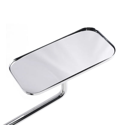 Motorcycle Mirror w/ Clamp Chrome Rectangle for Cafe Racer Chopper (2000-2023)