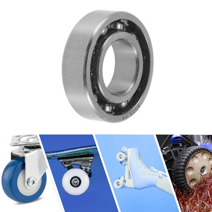 Deep Groove Ball Bearings 17x35x10mm Lubricated Bearings Silver Tone for Mfg